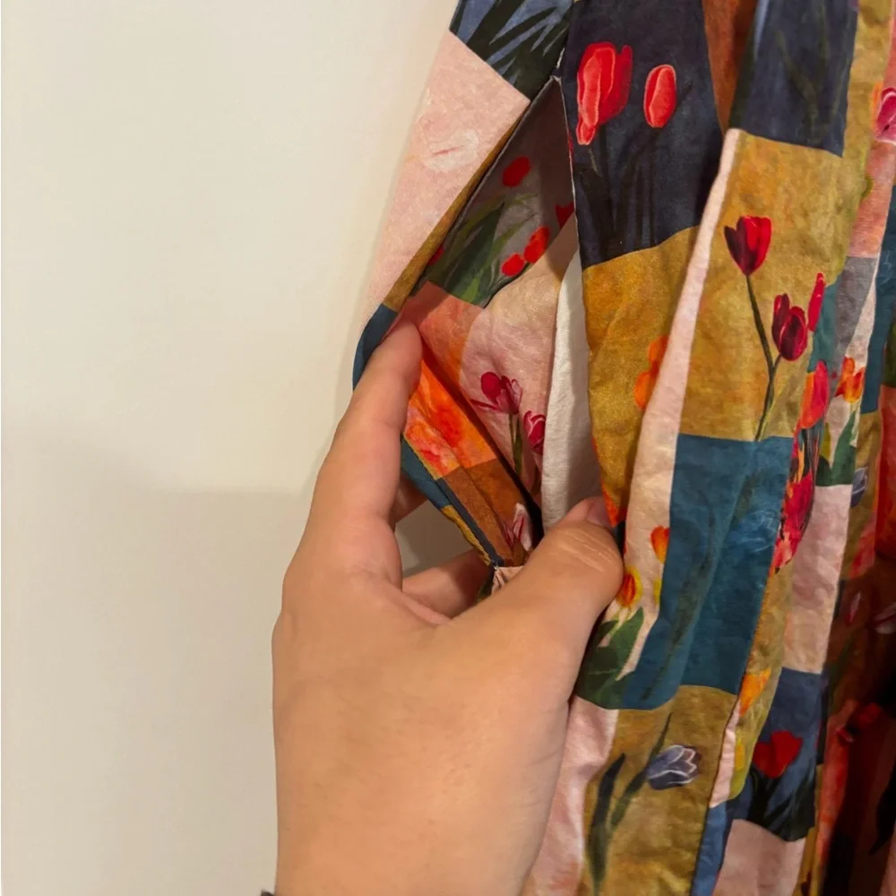Colorful Patchwork Ruffle Dress - Picture 7 of 11